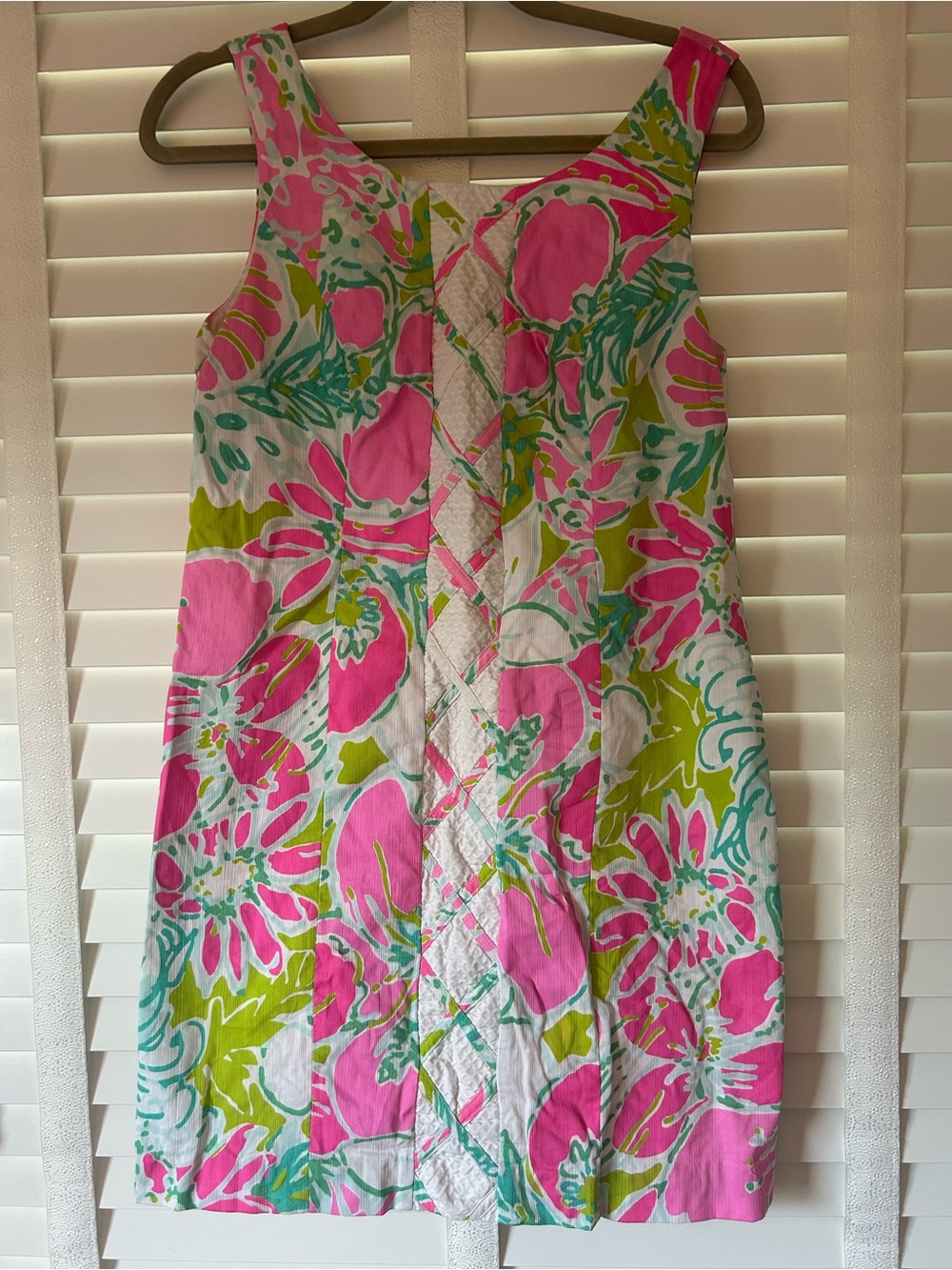 Lilly Pulitzer Shift Dress Pink Cathy Flamingo Size 4